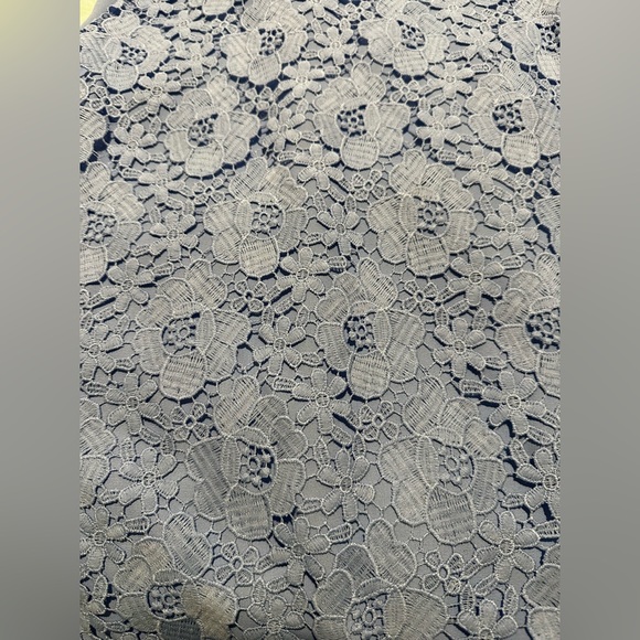 Anne Klein Blue Sleeveless Ruffle Mock Neck  Dress - Picture 8 of 11